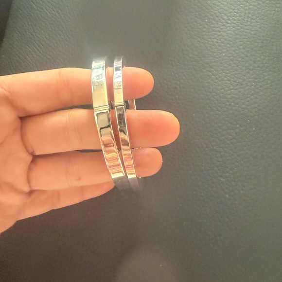 Elegant Sterling Silver Bangles  Set - 2 bangles - Picture 5 of 6